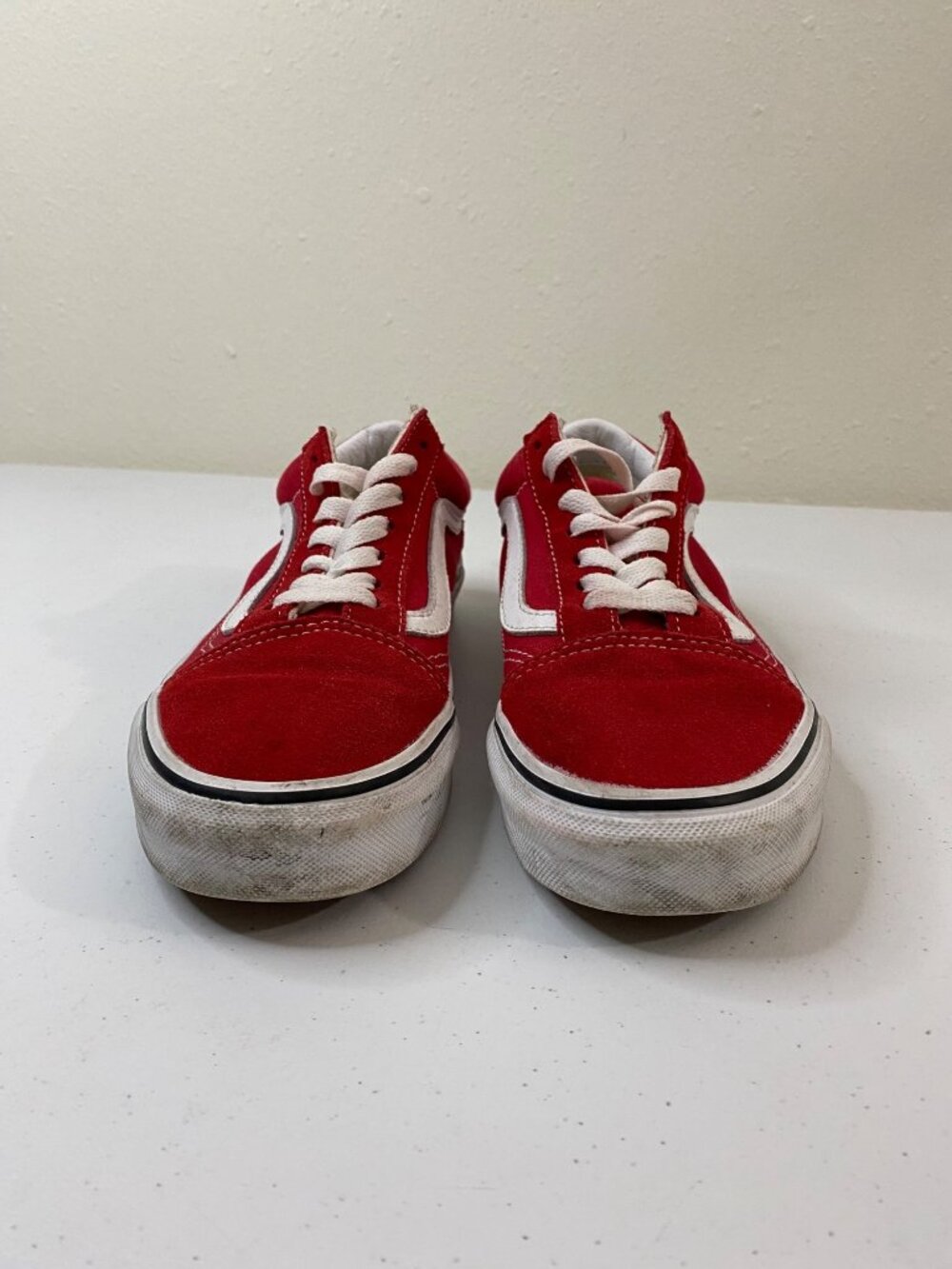 Vans Old Skool Red & White Classic Canvas Sneakers Women 6.5 Men 5 Unisex - Picture 5 of 11